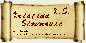 Kristina Simunović vizit kartica